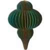 Tag Glimmer Paper Finial Decor Green Tree Ornaments Holiday In Green