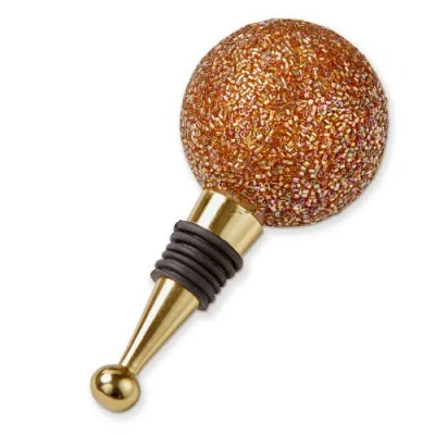 Tag Glitz Bottle Stopper Bronze Glass Everyday In Gold