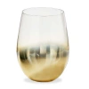 Tag Glitz Stemless Wine Glasses Gold Drinkware For Bar Christmas In Gold