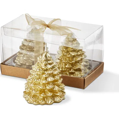 Tag Gold Fir Tree Sculpted Candles For Christmas Decor