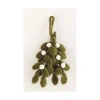 Tag Green Mistletoe Felt Ornament 4 Inch Christmas Tree Decoration Spot Clean In Green