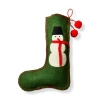 Tag Green Multi Felt Snowman Holiday Stocking Christmas Decor In Green
