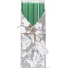 Tag Green Unscented Taper Candle Set Of 4 Linea Paraffin Wax In Green