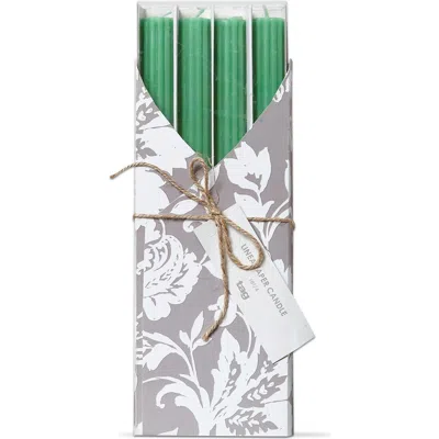 Tag Green Unscented Taper Candle Set Of 4 Linea Paraffin Wax
