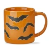 Tag Halloween Black Bats Ceramic Mug Dishwasher Safe Orange In Orange