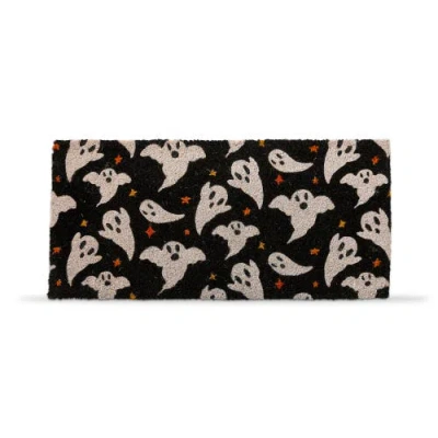 Tag Halloween Ghost Coir Door Mat For Spooky Home Decor In Black