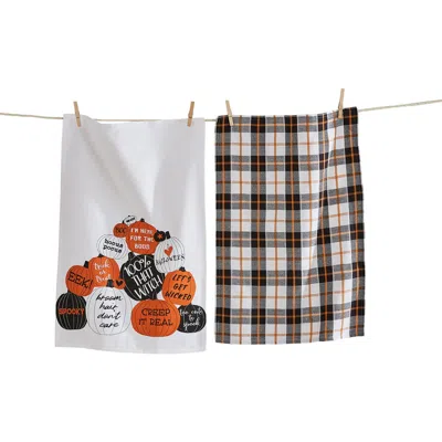 Tag Halloween Trick Or Treat Dishtowel Set Of 2 Multicolor