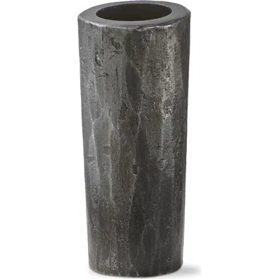 Tag Hammered Tall Taper Candle Holder In Black