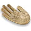 Tag Hamsa Hand Incense Cone Holder Antique Gold Decorative Figurine In Gold