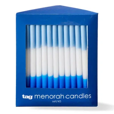 Tag Hanukkah Blue Taper Candles