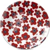 Tag Happy Flower Red Floral Appetizer Plate Stoneware Dishwasher Safe In Red