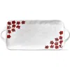 Tag Happy Flower Red Floral Earthenware Platter With Handles In Multi