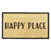 Tag Happy Place Pvc Coir Door Mat Everyday Black Doormat In Neutral