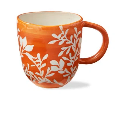 Tag Harvest Coffee Mug Orange Stoneware Fall 12oz Dishwasher Safe In Brown