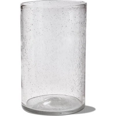 Tag Headlands Hurricane Large Clear Glass Vase With Candle Holder In Transparent