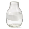 Tag Headlands Large Decorative Vase White Multi Glass Perfect Use In Transparent