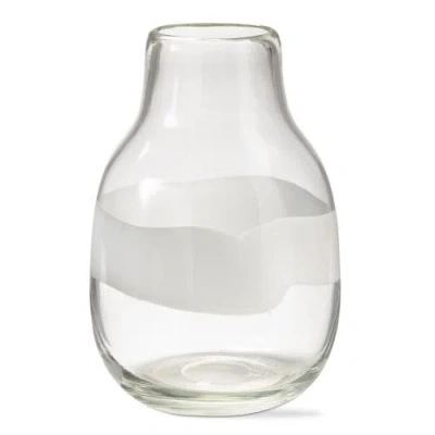 Tag Headlands Large Decorative Vase White Multi Glass Perfect Use In Transparent