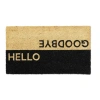 Tag Hello Goodbye Pvc Coir Door Mat In Black