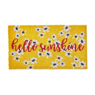 Tag Hello Sunshine Pvc Coir Door Mat Everyday Multicolor Doormat In Yellow
