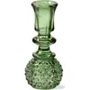 Tag Herie Hobnail Green Glass Taper Candle Holder Decorative In Green
