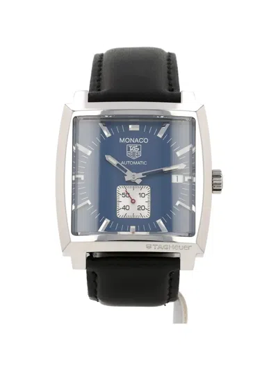 Pre-owned Tag Heuer 2010s Monaco 37mm Watch In Blue