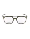Tag Heuer 53mm Blue Light Lens Square Eyeglasses In Green