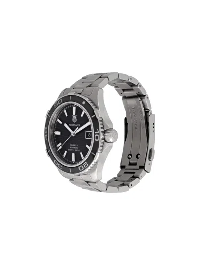 Pre-owned Tag Heuer Aquaracer 41mm Watch In Black