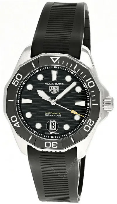 Pre-owned Tag Heuer Aquaracer Auto 43mm Rubber Men's Watch Wbp201a.ft6197