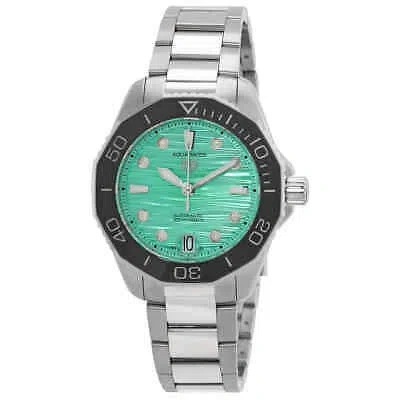Pre-owned Tag Heuer Aquaracer Automatic Diamond Green Dial Ladies Watch Wbp231k.ba0618