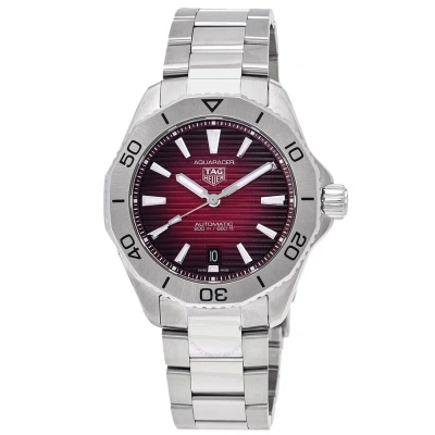 Tag Heuer Aquaracer Automatic Red Dial Men's Watch Wbp2114.ba0627 In Metallic
