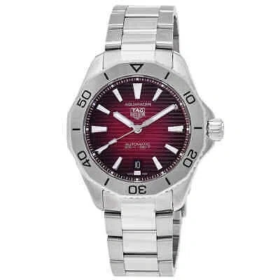 Pre-owned Tag Heuer Aquaracer Automatic Red Dial Men's Watch Wbp2114.ba0627