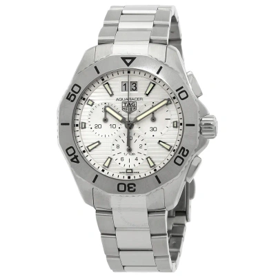 Tag Heuer Aquaracer Chronograph Quartz Grey Dial Men's Watch Cbp1111.ba0627 In Metallic