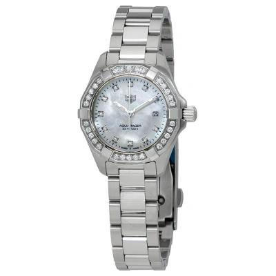 Tag Heuer Aquaracer Diamond White Mother Of Pearl Dial Ladies Watch Wbd1415.ba0741 In Metallic