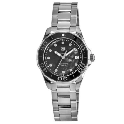 Tag Heuer Aquaracer Lady 300m 35mm Black Mother Of Pearl Diamond Dial Women's Watch Way131m. Ba0748 In Multi