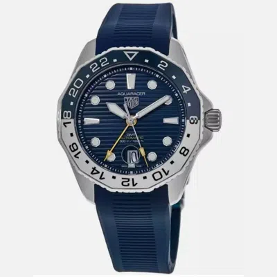Pre-owned Tag Heuer Aquaracer Professional 300 Blue Dial Rubber Men's Watch Wbp2010.ft6198