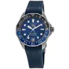 Tag Heuer Aquaracer Professional 300 Gmt Automatic Blue Dial Rubber Strap Men's Watch Wbp5114.ft6259 In Blue