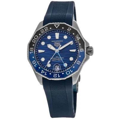 Tag Heuer Aquaracer Professional 300 Gmt Automatic Blue Dial Rubber Strap Men's Watch Wbp5114.ft6259