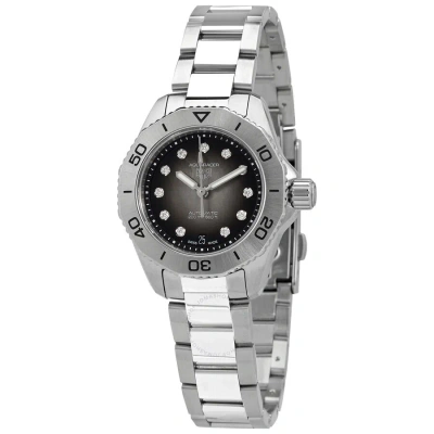 Tag Heuer Aquaracer Professional Automatic Diamond Black Dial Ladies Watch Wbp2410.ba0622 In Metallic