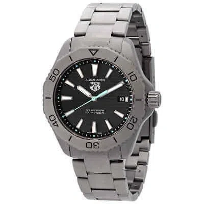 Pre-owned Tag Heuer Aquaracer Quartz Black Dial Men's Watch Wbp1180.bf0000
