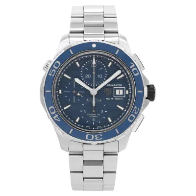 Pre-owned Tag Heuer Aquaracer Steel Ceramic Blue Dial Mens Watch Cak2112.ba0833