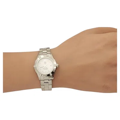 Pre-owned Tag Heuer Aquaracer Waf141g Ladies Diamond Watch Mop #23252 In Multiple