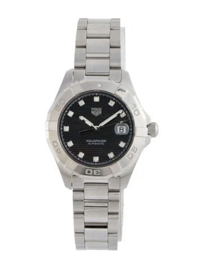 Pre-owned Tag Heuer Aquaracer Watch, 32mm In Multicolor