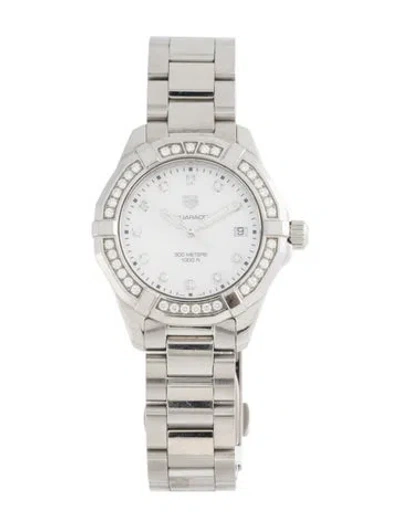 Pre-owned Tag Heuer Aquaracer Watch, 35mm In Multicolor