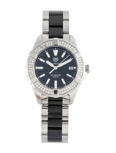 Pre-owned Tag Heuer Aquaracer Watch, 35mm In Multicolor