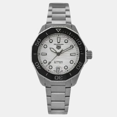 Pre-owned Tag Heuer Aquaracer Wbp231c-0 Automatic Silver Stainless Steel Women's Wristwatch 36 Mm