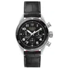 Tag Heuer Autavia Chronometer Flyback Black Dial Leather Strap Men's Watch Cbe511a. Fc8279 In Black
