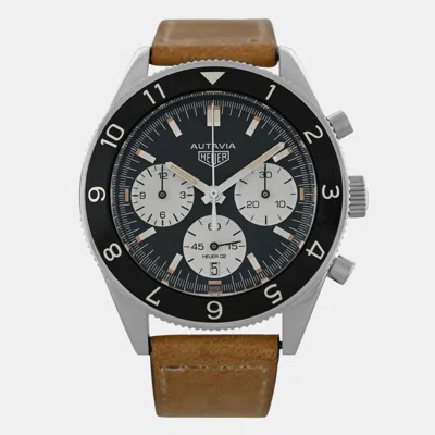 Pre-owned Tag Heuer Autavia Heritage Cbe2110.ba0687 Automatic Black Stainless Steel Men's Wristwatch 42 Mm