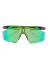 Tag Heuer Biker-frame Sunglasses In Black