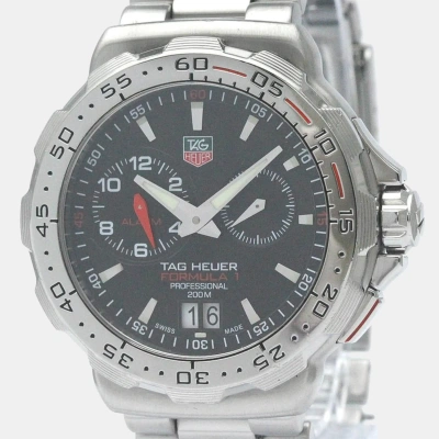 Pre-owned Tag Heuer Black Stainless Steel Formula 1 Wah111c Quartz Men's Wristwatch 41 Mm