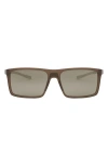 Tag Heuer Bolide 57mm Rectangular Sunglasses In Matte Dark Brown / Brown